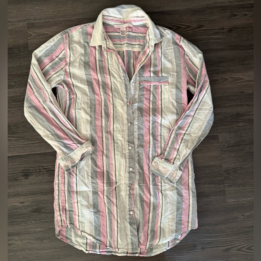 Victoria’s Secret VS Long Sleeve Sleep Shirt Pajamas